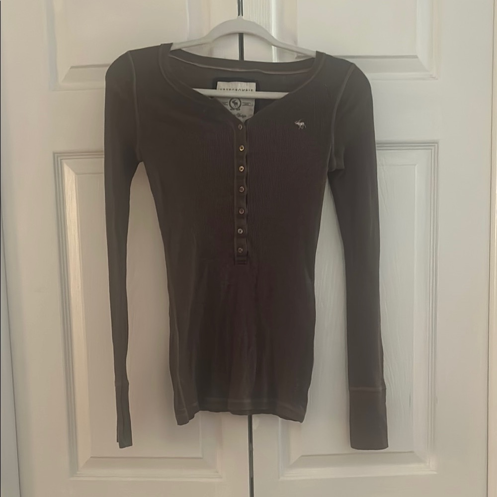 Abercrombie & Fitch Women's Brown Long Sleeve Top